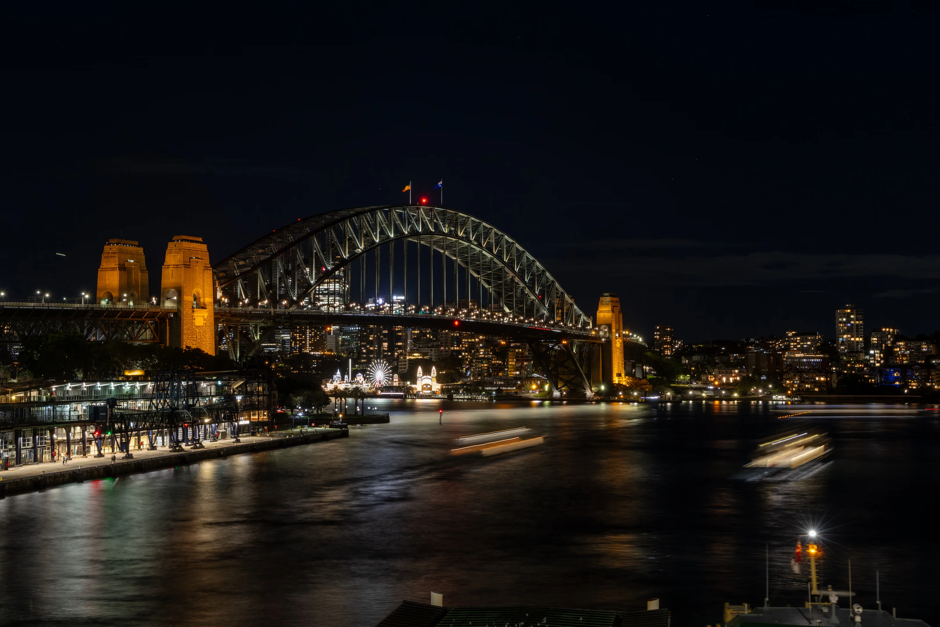 Sydney Harbour Bridge at night