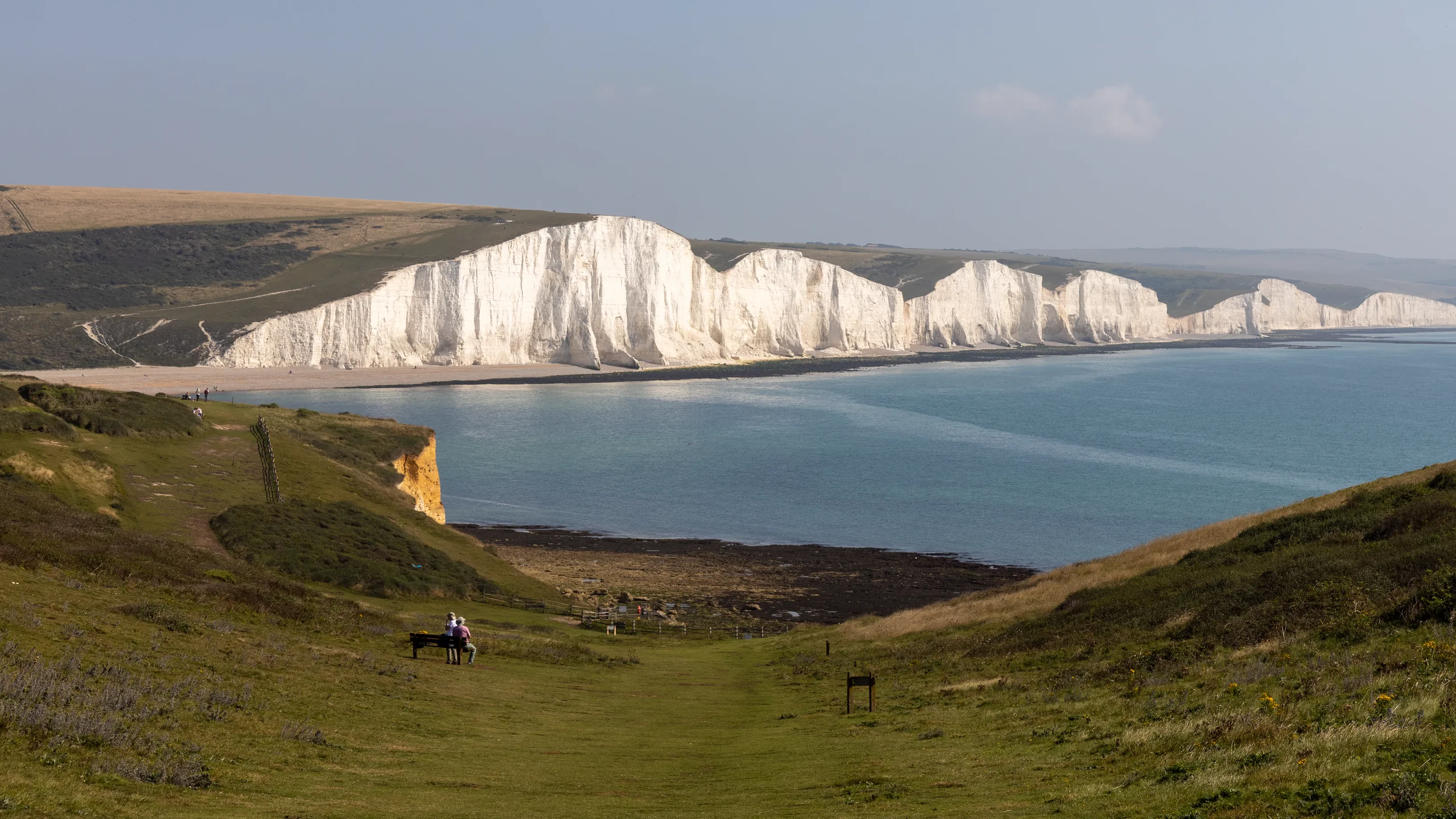 A photo of several of the Seven Sisters cliffs