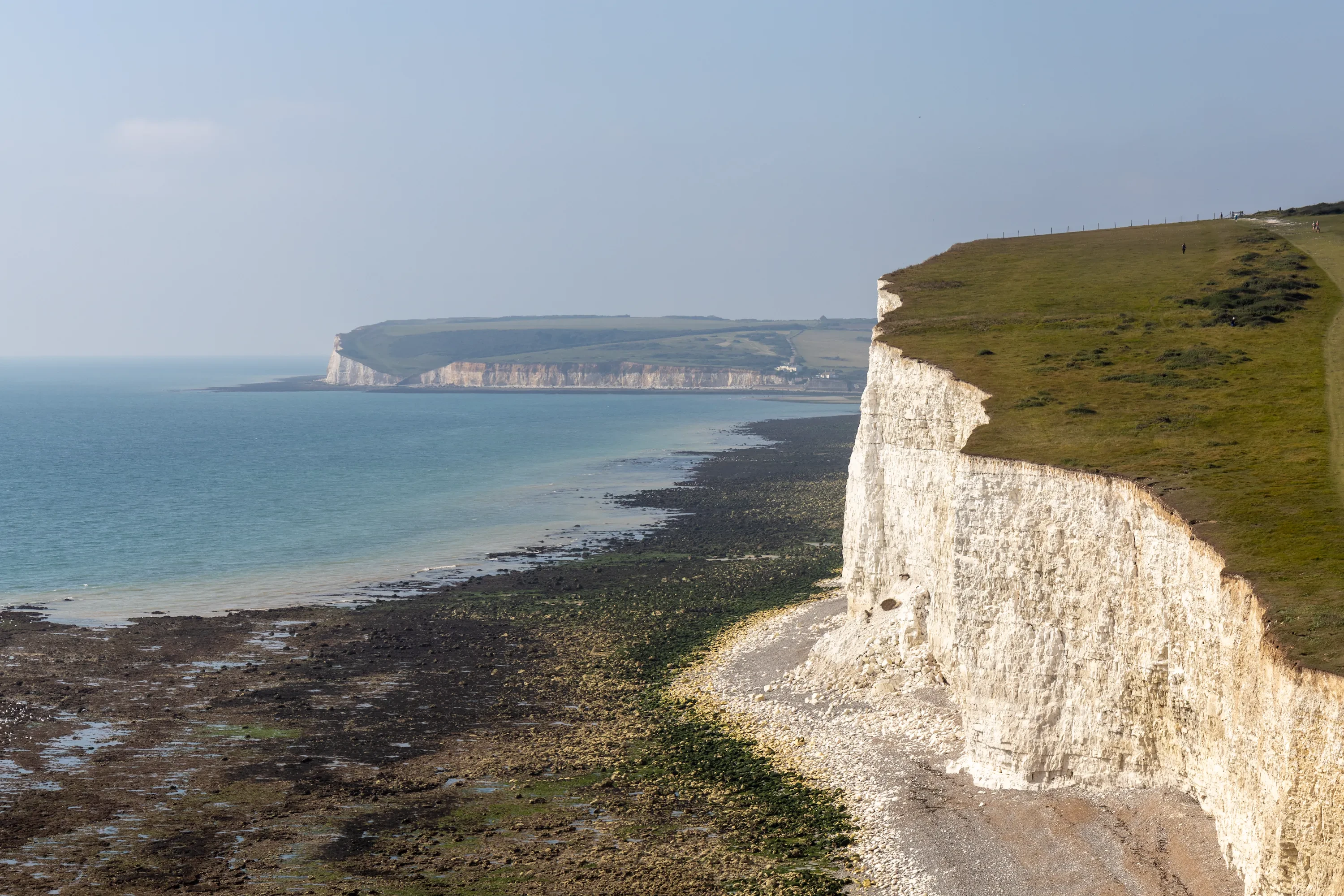 A photo of a chalk cliff