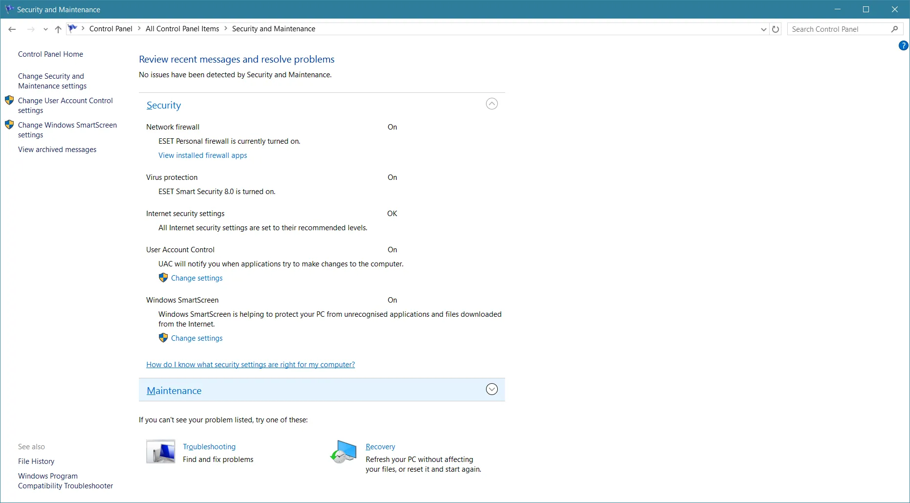Security and Maintenance