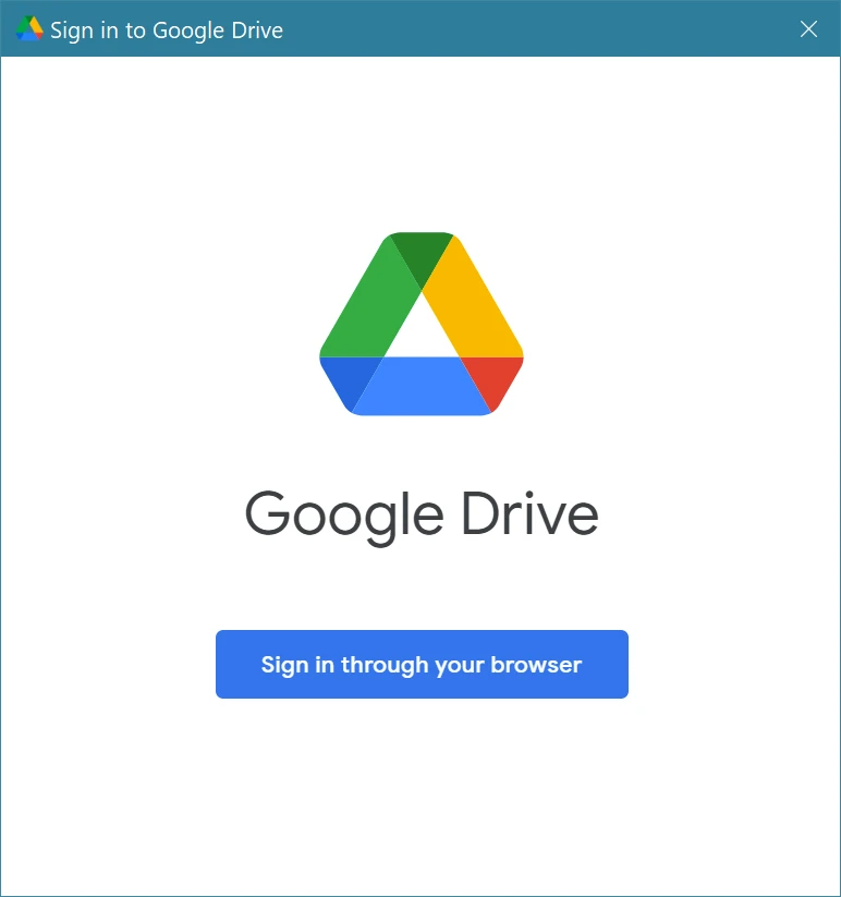 A screenshot of Google Drive with a sign-in button