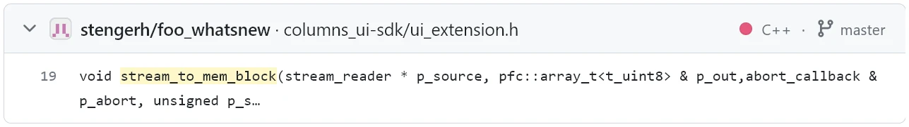A search result where the repo owner appears just before the repo name.