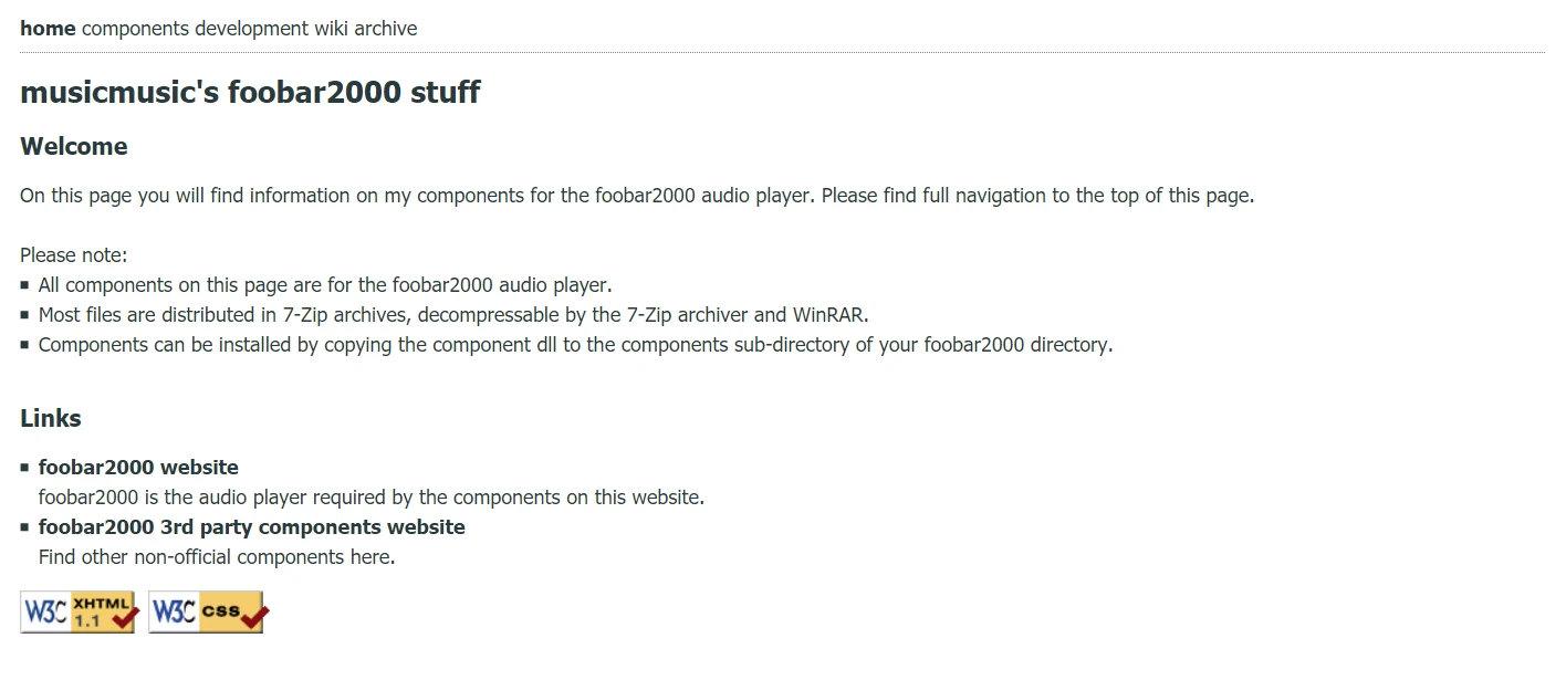 A screenshot of the home page of the early 2006 version of the site