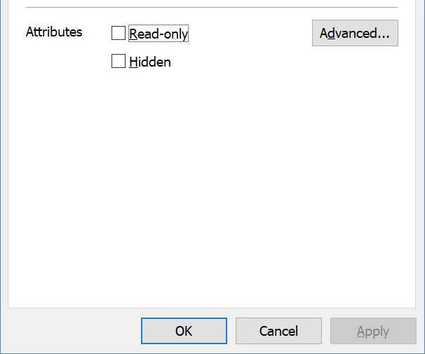 A screenshot of the properties opened for multiple blocked files